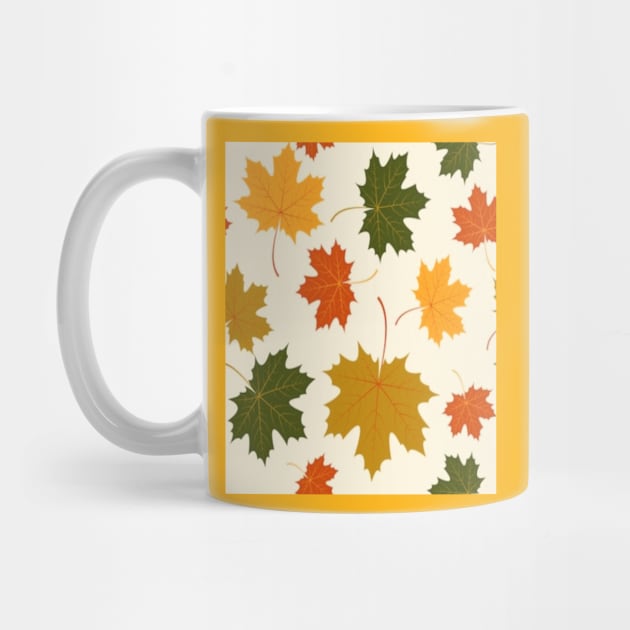 Cool Autumn fall golden leaves design by VINTAGE FLORAL DESIGNS